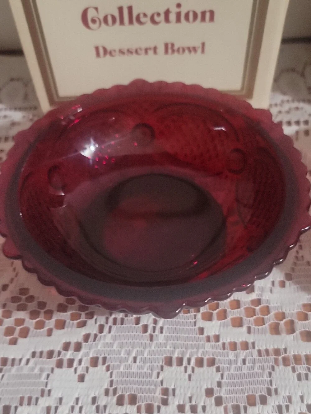 Avon Cape Cod Collection Dessert Bowls - Deep Ruby (Pair)